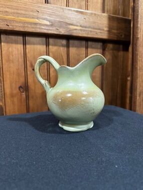 Vintage Frankoma F30A Small Green Pitcher 6”